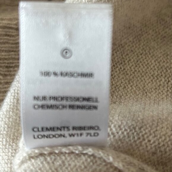 Clements Ribeiro Light Gray with Baby pink Stripes Cashmere Sweater Sz S - Picture 6 of 8